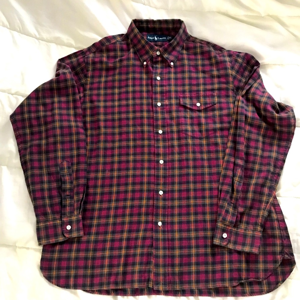 RALPH LAUREN BUTTON UP Sz XL
